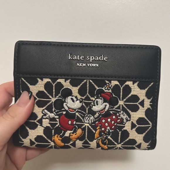✨💕 LIKE NEW Kate Spade Disney 100 Year Mickey Minnie Bifold Wallet - Picture 1 of 5